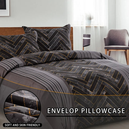 Marble Leaf Ophelia Bloomscape Quilt / Doona / Duvet Cover set - Image 2