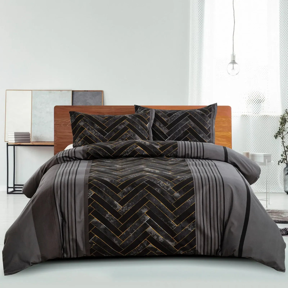 Marble Leaf Ophelia Bloomscape Quilt / Doona / Duvet Cover set - Image 4