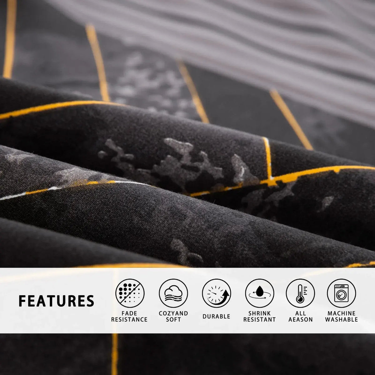 Marble Leaf Ophelia Bloomscape Quilt / Doona / Duvet Cover set - Image 5