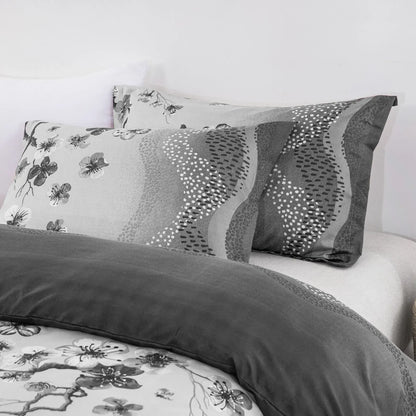 Grey Stripe Aveline Elegance Quilt / Doona / Duvet Cover set - Image 4