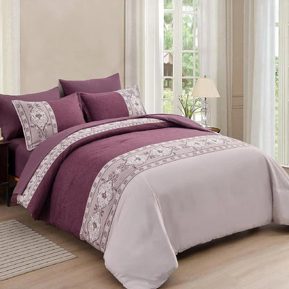 Red Bohemian Noelle Botanical Quilt / Doona / Duvet Cover set
