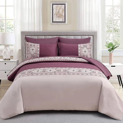 Red Bohemian Noelle Botanical Quilt / Doona / Duvet Cover set - Image 2