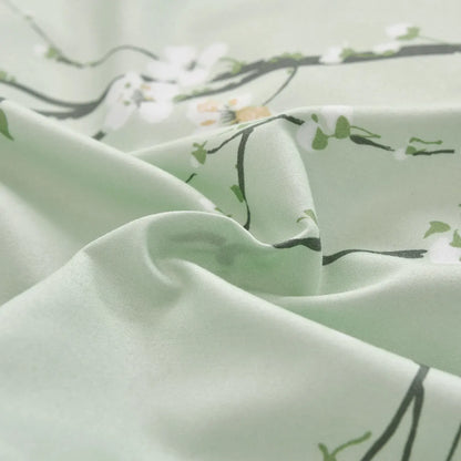 Green Alpine Botanical Quilt / Doona / Duvet Cover set - Image 4