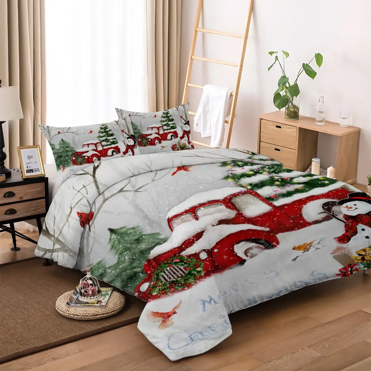 Christmas Calais Botanical Quilt / Doona / Duvet Cover set - Image 2
