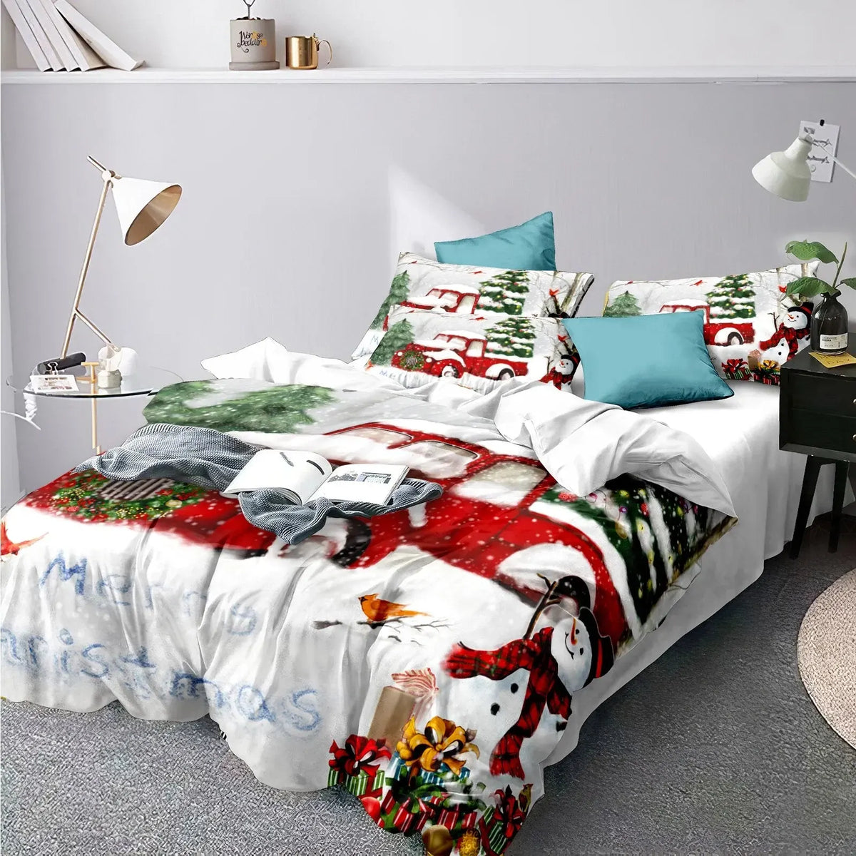 Christmas Calais Botanical Quilt / Doona / Duvet Cover set - Image 5
