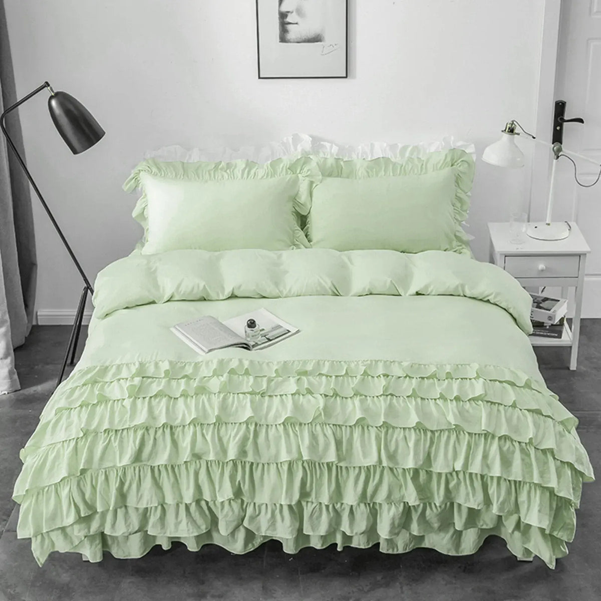 Multi Ruffled Coralie Atelier Quilt / Doona / Duvet Cover set
