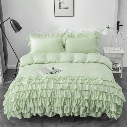 Multi Ruffled Coralie Atelier Quilt / Doona / Duvet Cover set