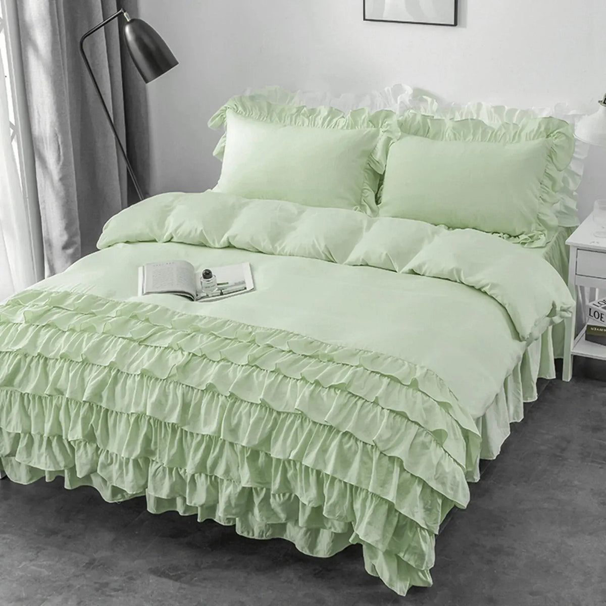 Multi Ruffled Coralie Atelier Quilt / Doona / Duvet Cover set - Image 2
