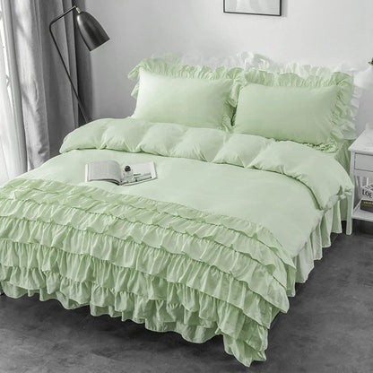 Multi Ruffled Coralie Atelier Quilt / Doona / Duvet Cover set - Image 2