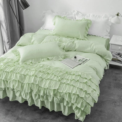 Multi Ruffled Coralie Atelier Quilt / Doona / Duvet Cover set - Image 4
