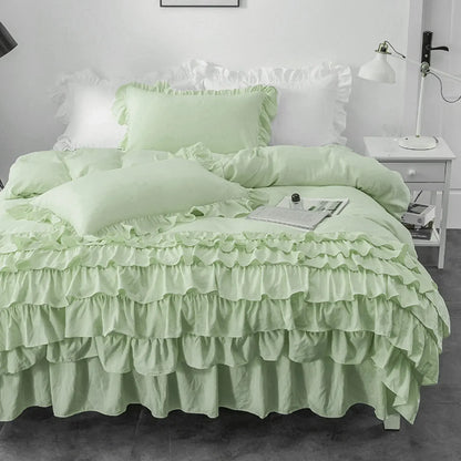 Multi Ruffled Coralie Atelier Quilt / Doona / Duvet Cover set - Image 5