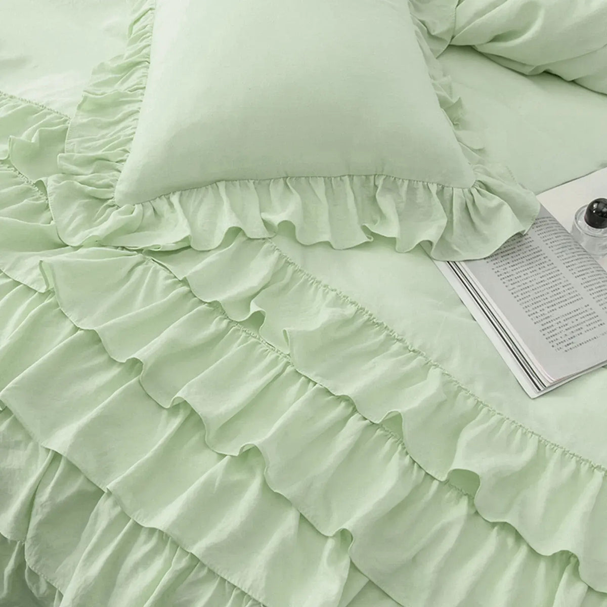 Multi Ruffled Coralie Atelier Quilt / Doona / Duvet Cover set - Image 6