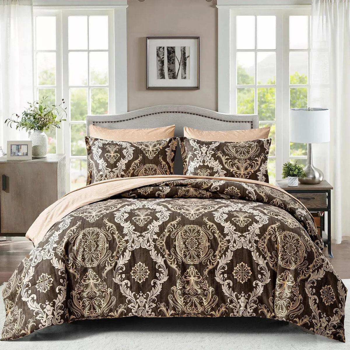 Damascus Aurelia Bloomscape Quilt / Doona / Duvet Cover set