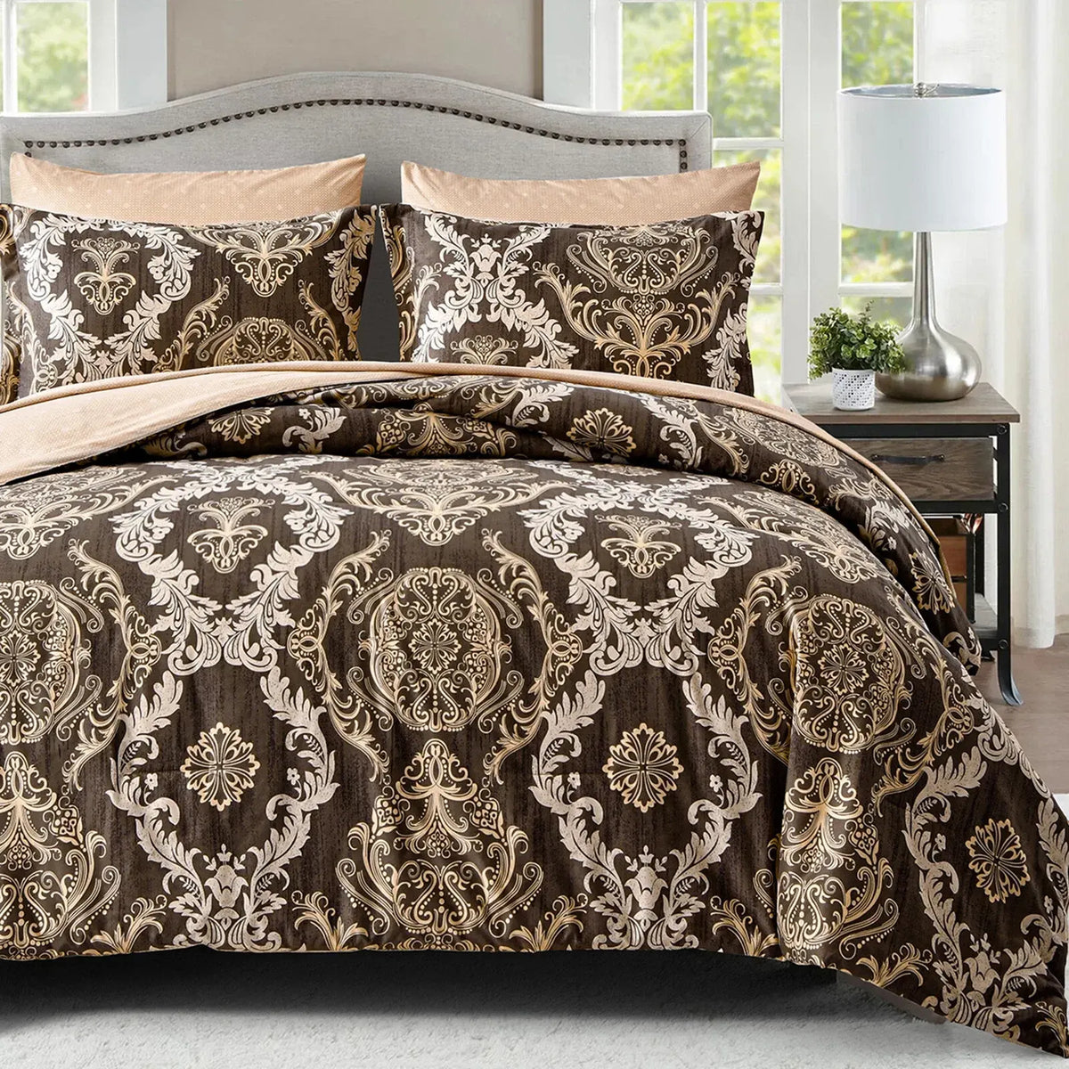 Damascus Aurelia Bloomscape Quilt / Doona / Duvet Cover set - Image 3