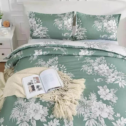 Vintage Floral Duvet Cover Set - Reversible Design-King - Image 4