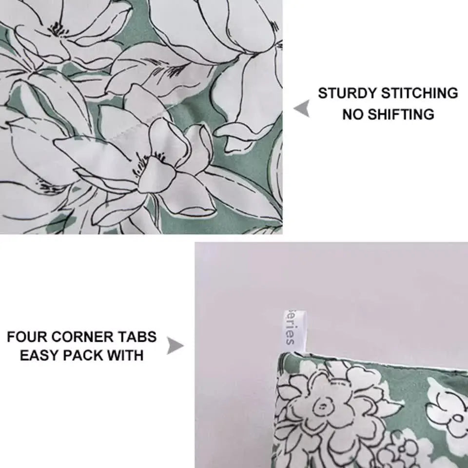 Vintage Floral Duvet Cover Set - Reversible Design-King - Image 6