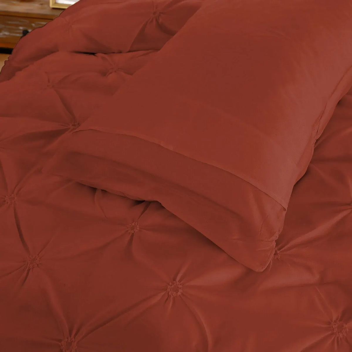 Caramel Siena Dahlia Quilt / Doona / Duvet Cover set - Image 8