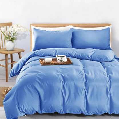 100% Cotton Navy Blue Maribel Dahlia Quilt / Doona / Duvet Cover set - Image 3