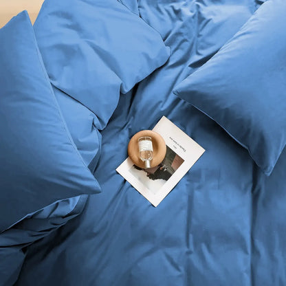 100% Cotton Navy Blue Maribel Dahlia Quilt / Doona / Duvet Cover set - Image 6