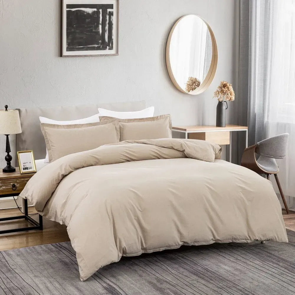 100% Cotton Linen Catalina Dahlia Quilt / Doona / Duvet Cover set - Image 3