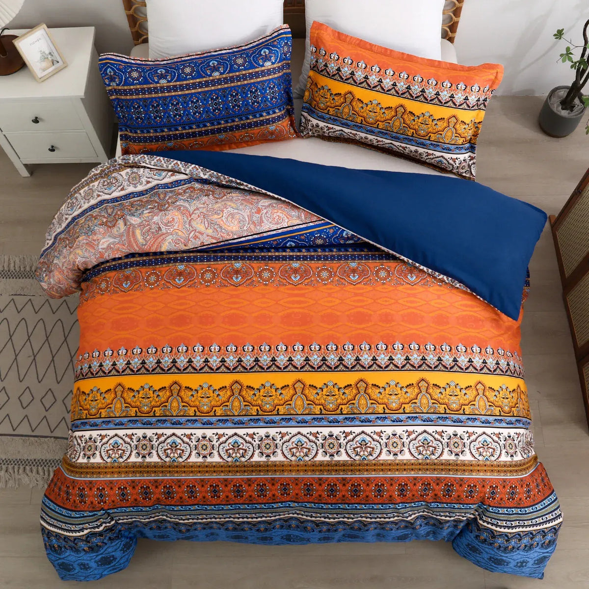 Stripe Aveline Marigold Quilt / Doona / Duvet Cover set - Image 3