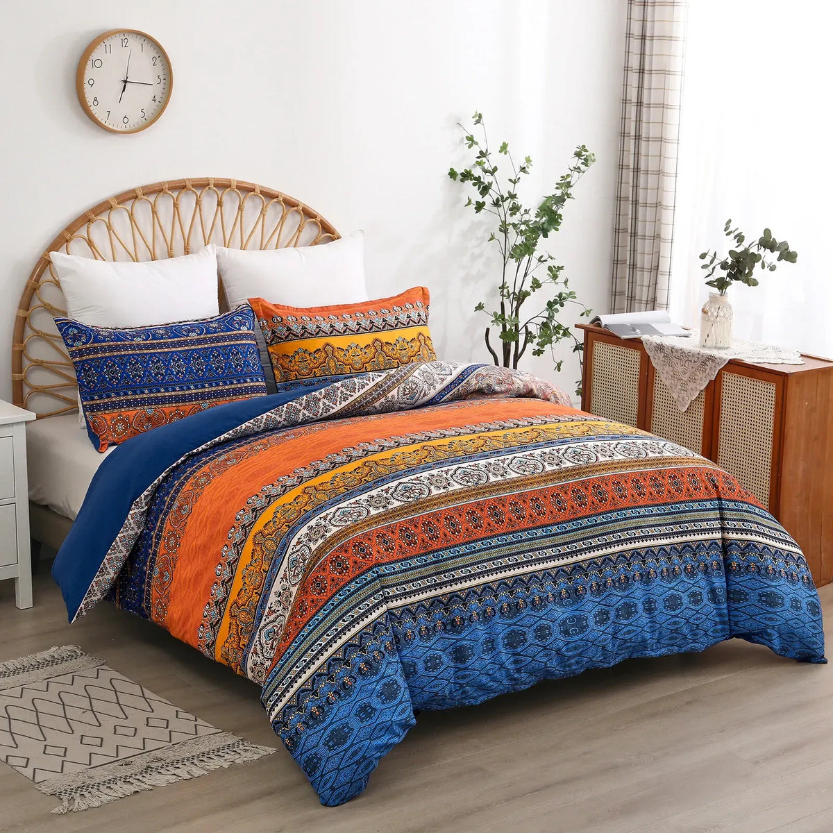 Stripe Aveline Marigold Quilt / Doona / Duvet Cover set - Image 2