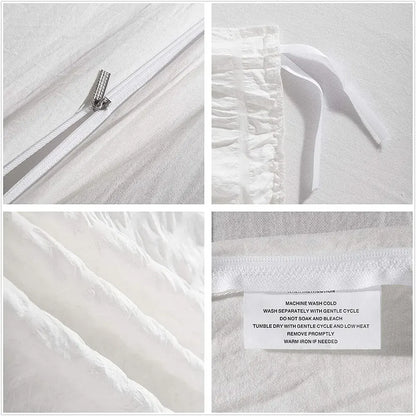Seersucker White Valencia Dream Quilt / Doona / Duvet Cover set - Image 3