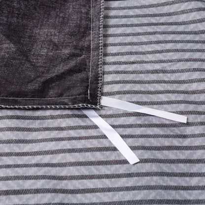 Gray Striped Cannes Gallery Quilt / Doona / Duvet Cover set - Image 5