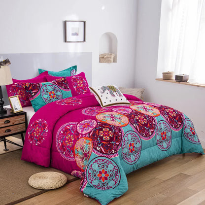 Aesthetic Glow Floral 3‑Piece Comforter Set with Matching Shams - Image 2