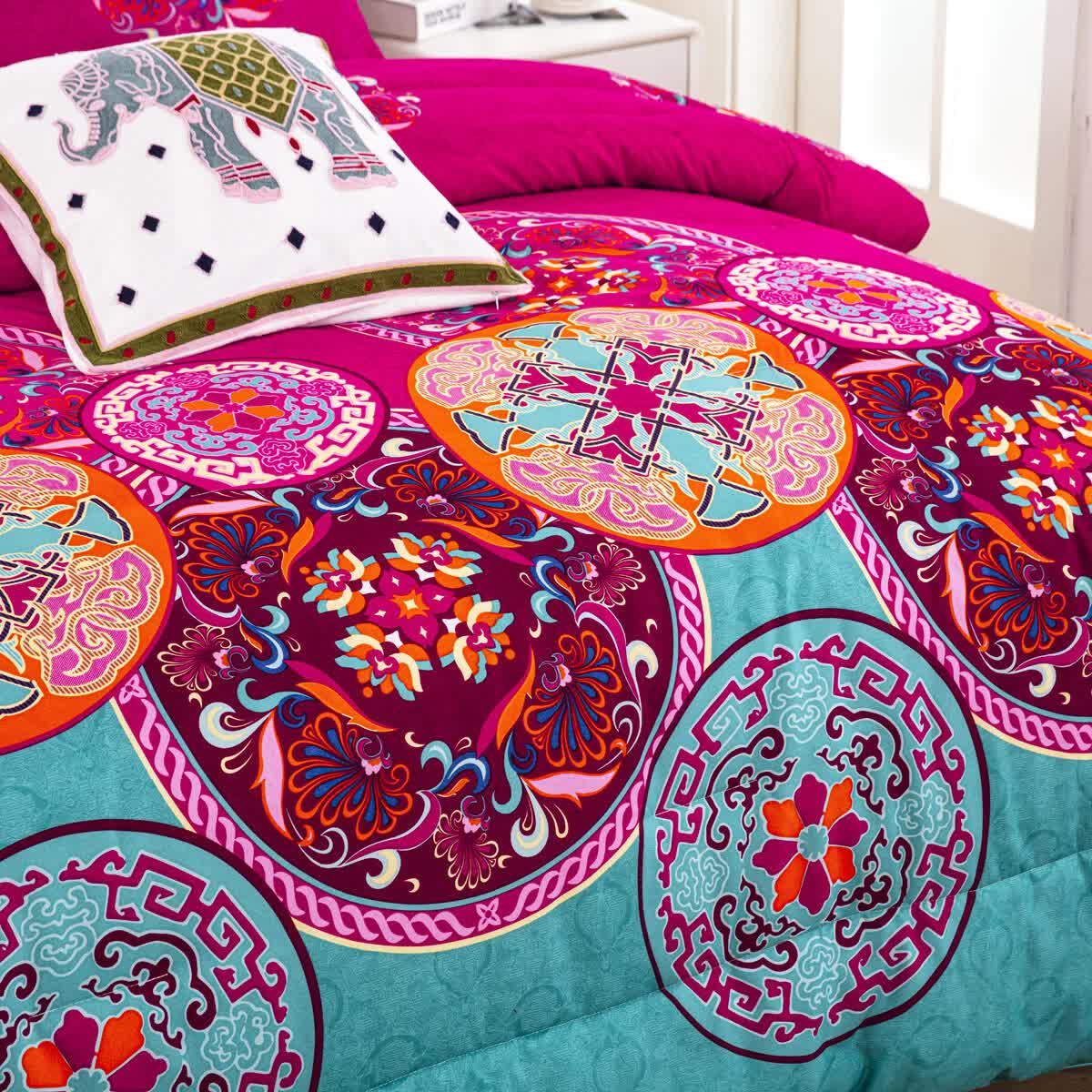 Aesthetic Glow Floral 3‑Piece Comforter Set with Matching Shams - Image 3