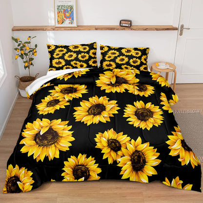 Scandi Dream soft floral Comforter Set – Soft Neutral 3‑Piece Look