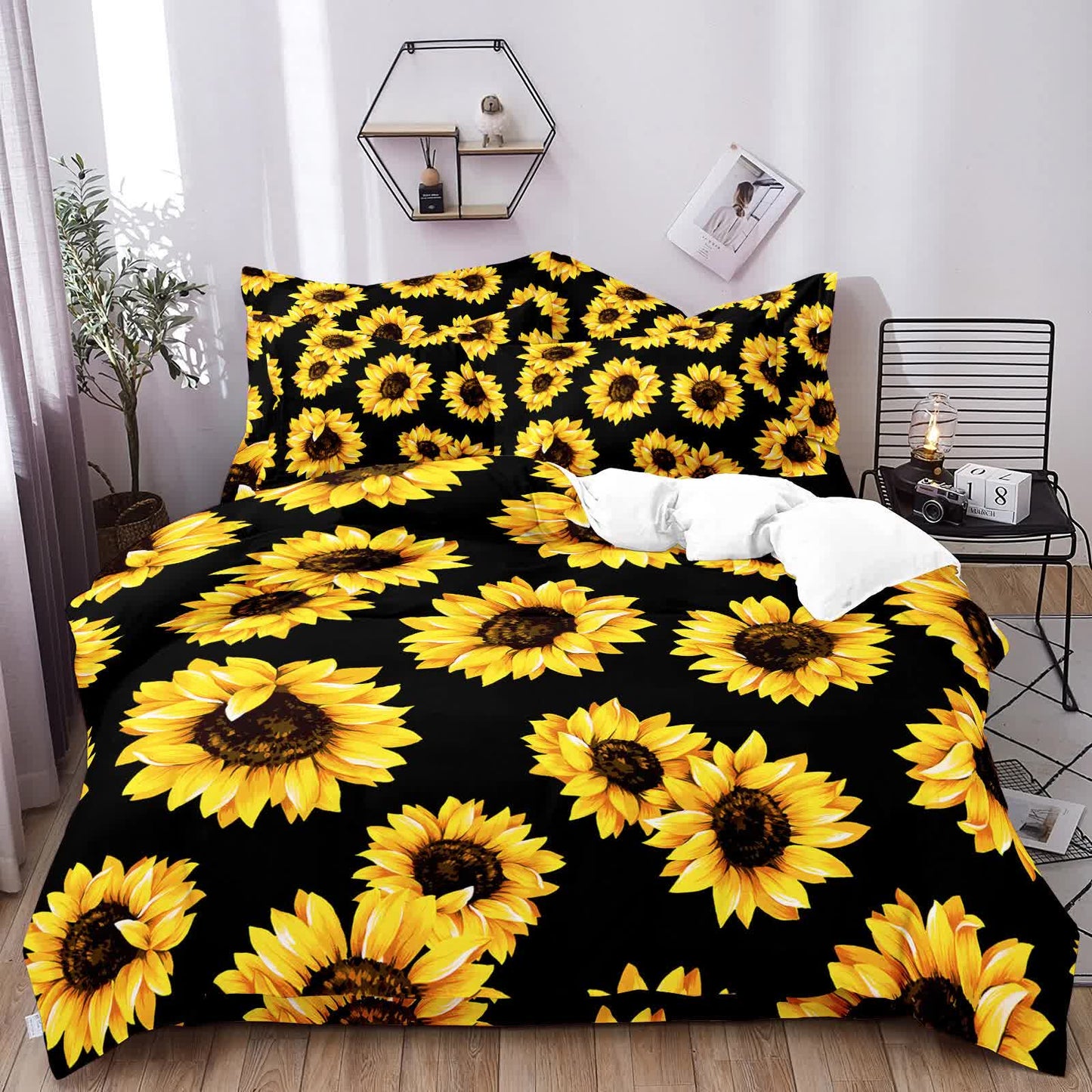 Scandi Dream soft floral Comforter Set – Soft Neutral 3‑Piece Look - Image 4