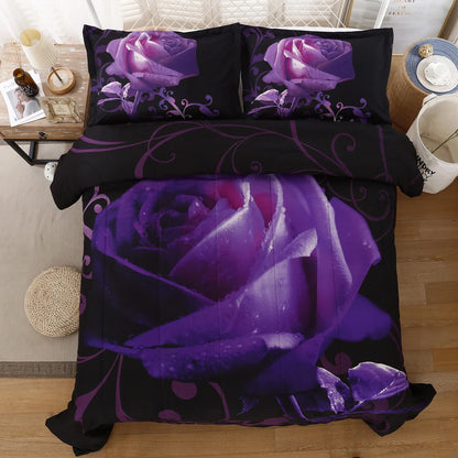Rose Golden Hour Comforter Set – Aesthetic 3‑Piece Bedroom Mood - Image 2
