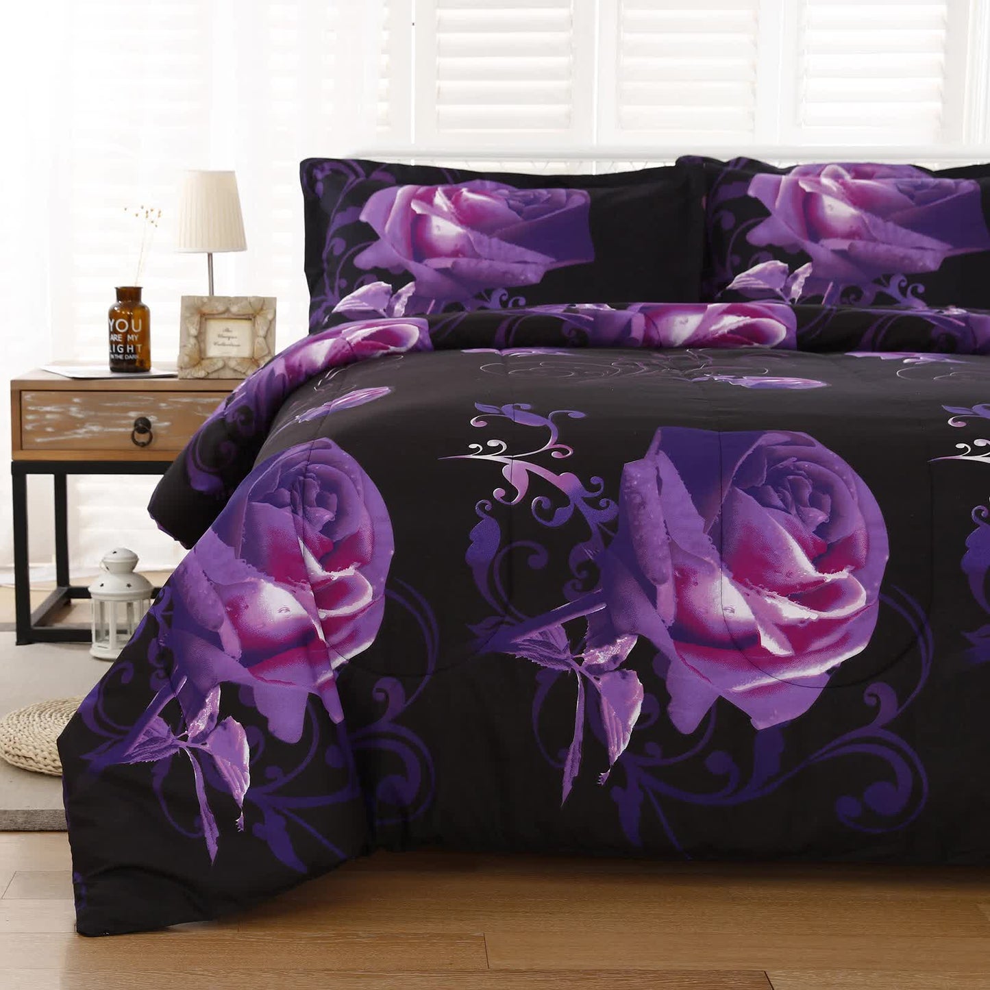 Rose Golden Hour Comforter Set – Aesthetic 3‑Piece Bedroom Mood - Image 3