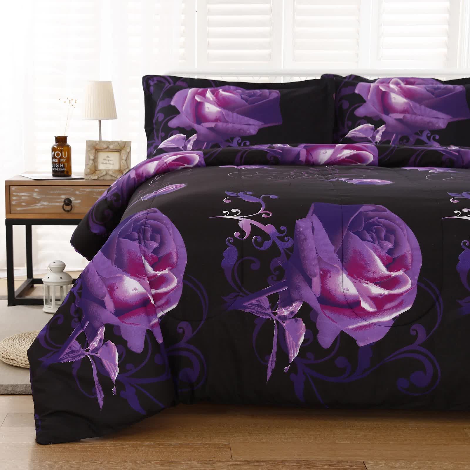 Rose Golden Hour Comforter Set – Aesthetic 3‑Piece Bedroom Mood - Image 3