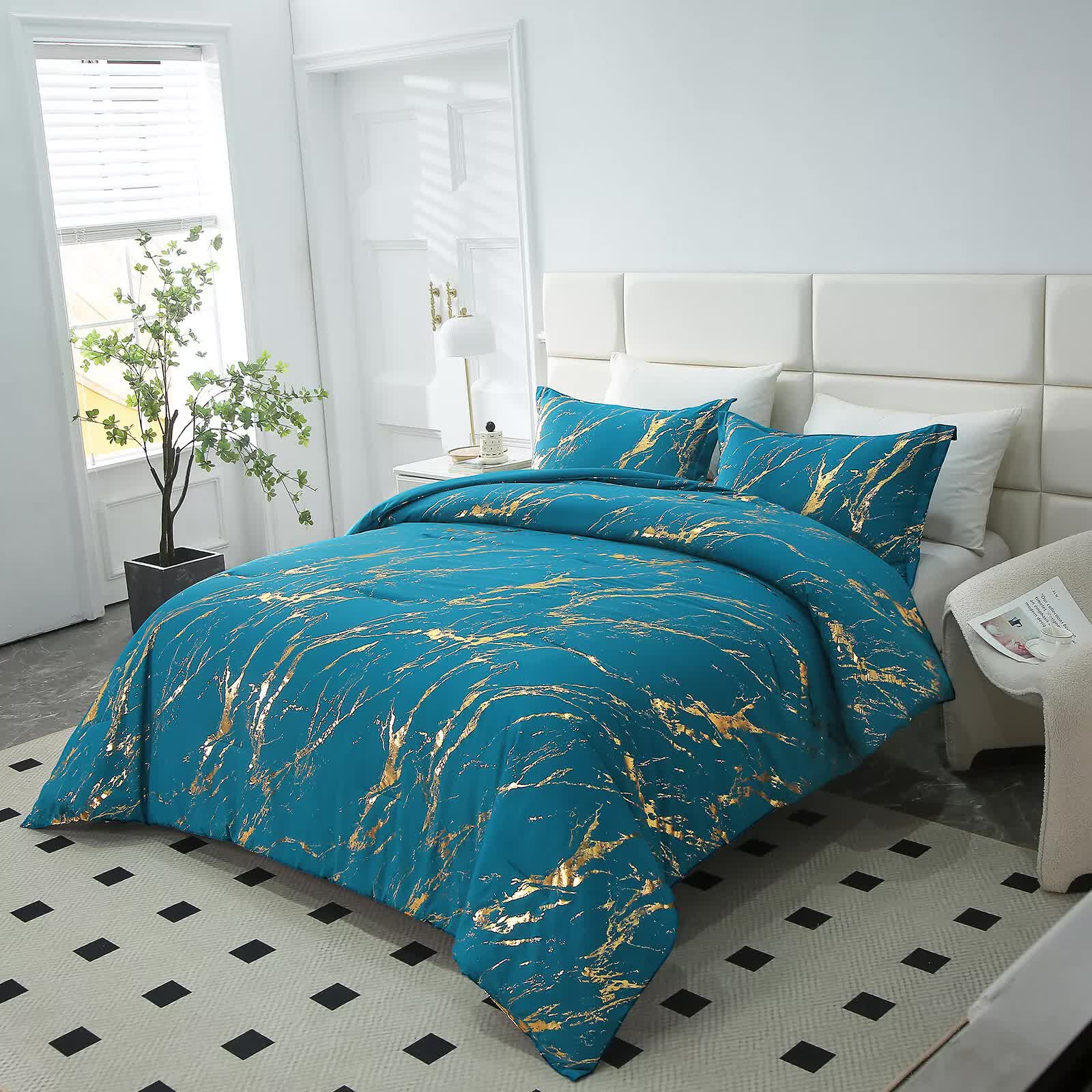 Cozy Cloud 3 Teal ‑Piece Comforter Bundle – Instagram‑Ready Bedroom - Image 2