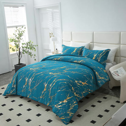 Cozy Cloud 3 Teal ‑Piece Comforter Bundle – Instagram‑Ready Bedroom - Image 2
