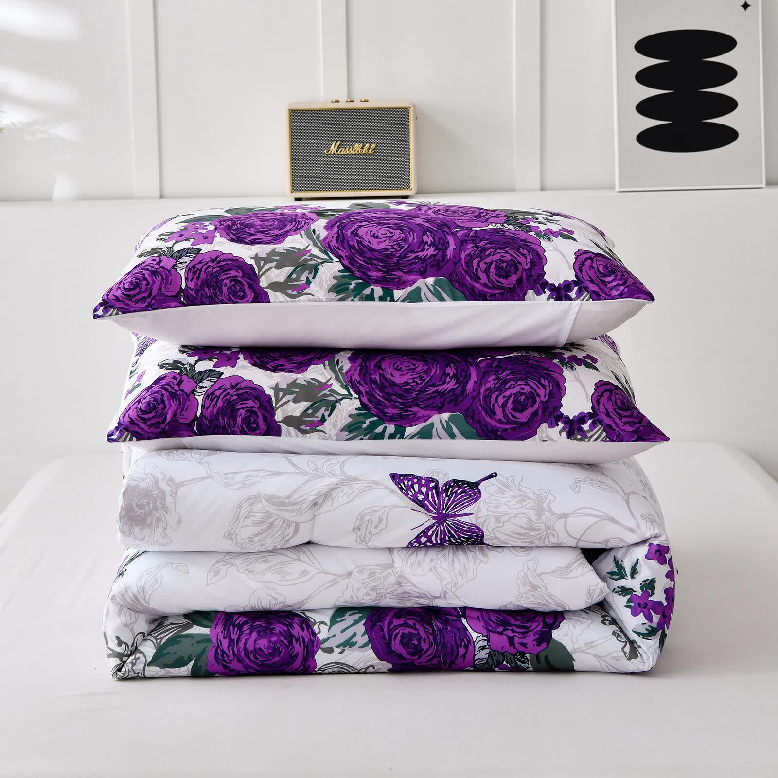 Luxe Loft Purple rose Quilted Comforter & Shams – Trending 3‑Piece Set - Image 6