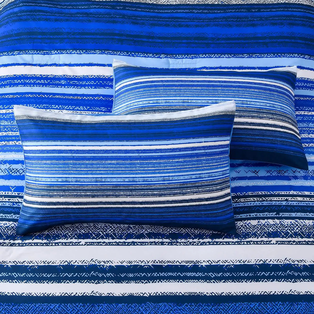 Nordic Calm stripes Blue 3‑Piece Comforter Set – Scandi Chic Vibes - Image 4
