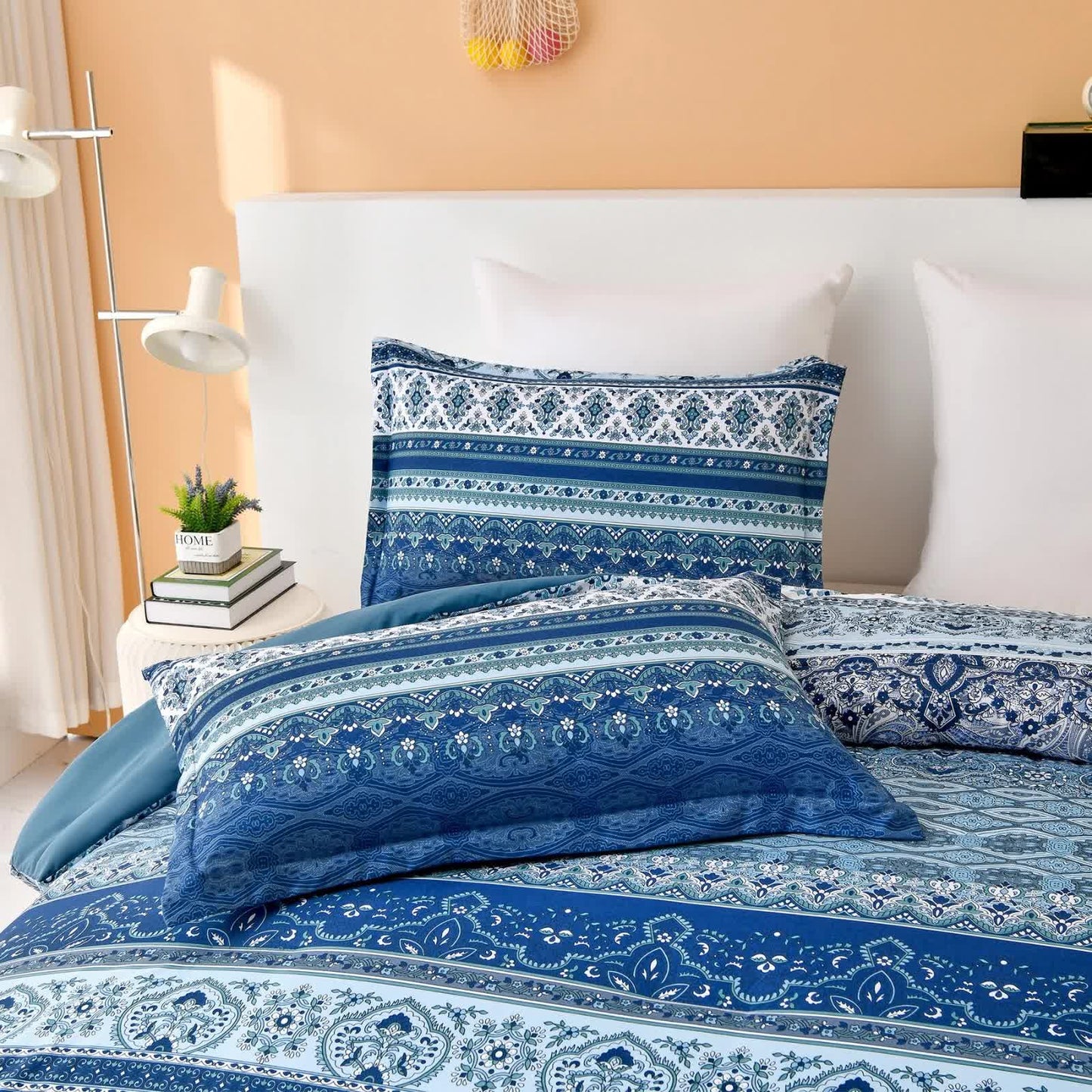 Boho Vibes blue Bedding Set – 3‑Piece Comforter & Pillow Covers - Image 4