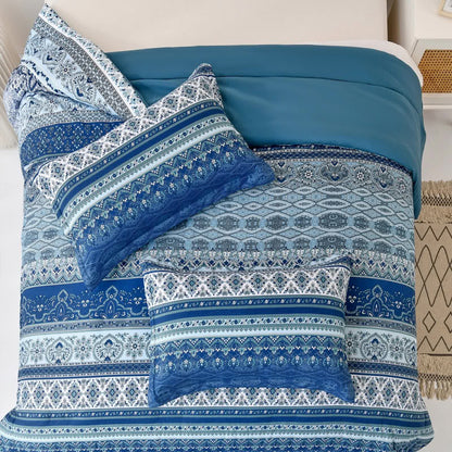 Boho Vibes blue Bedding Set – 3‑Piece Comforter & Pillow Covers - Image 6