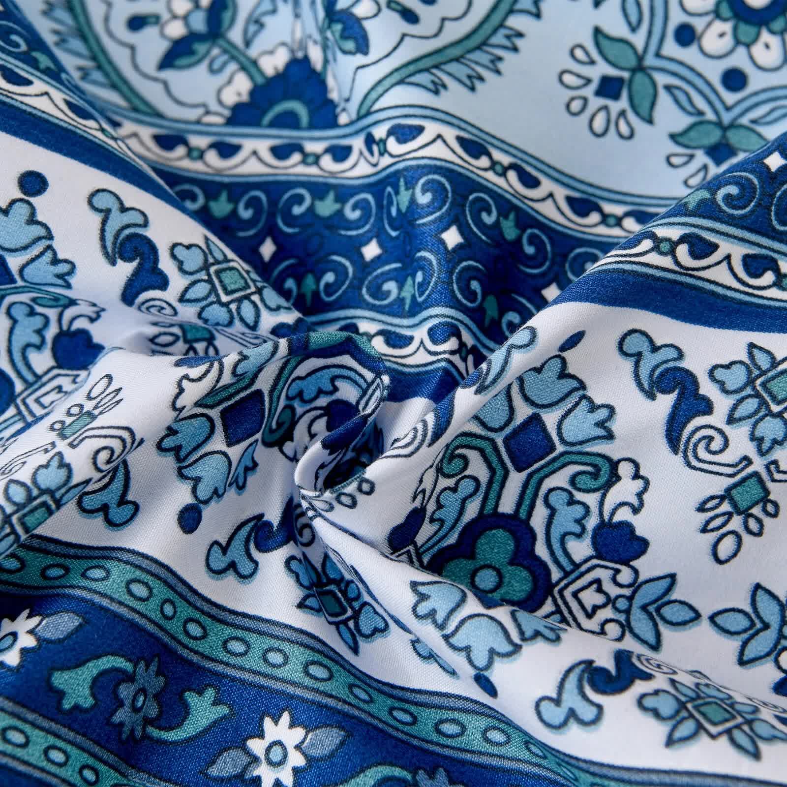 Boho Vibes blue Bedding Set – 3‑Piece Comforter & Pillow Covers - Image 9