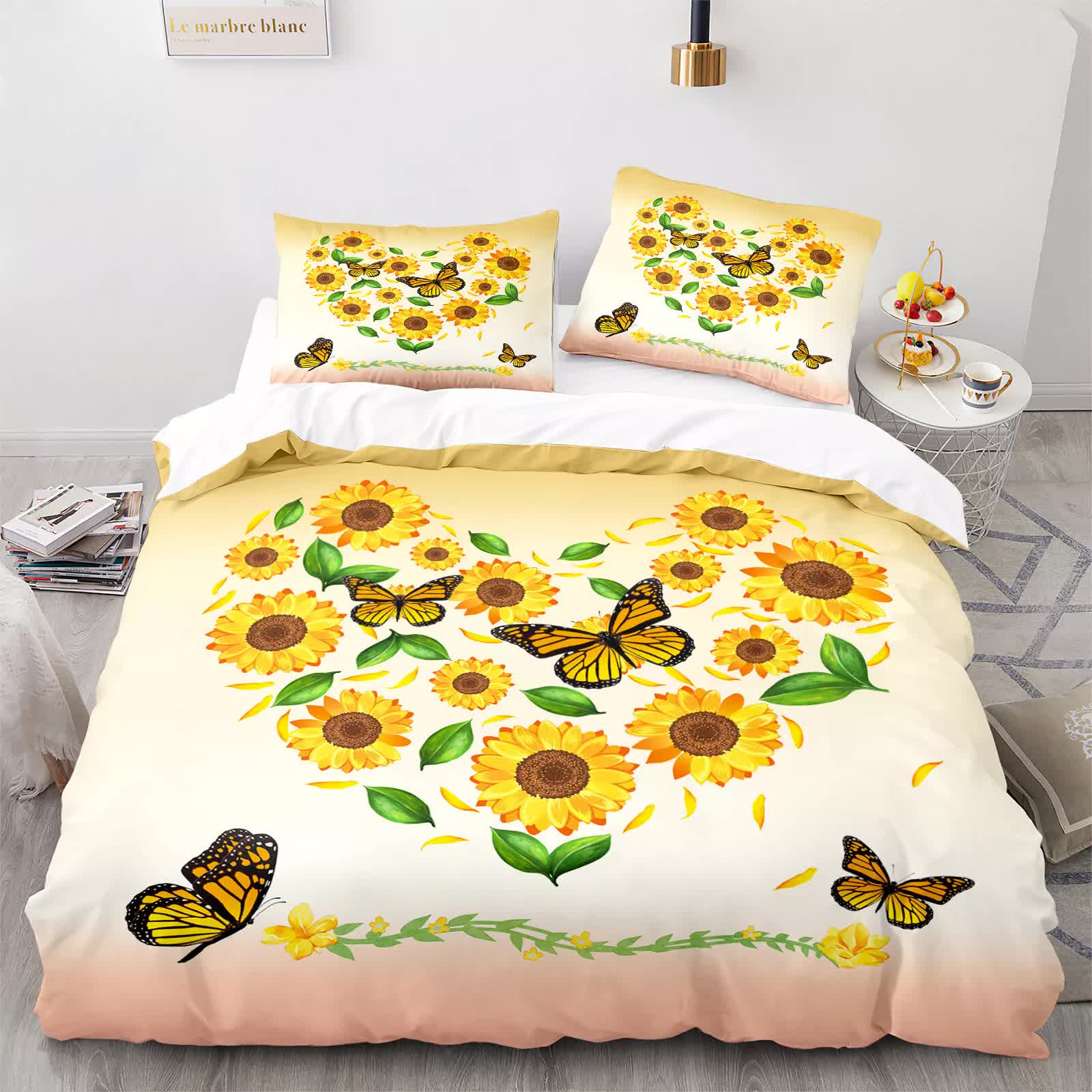 Airy Loft butterfly floral 3‑Piece Comforter Bundle – Relaxed - Image 2