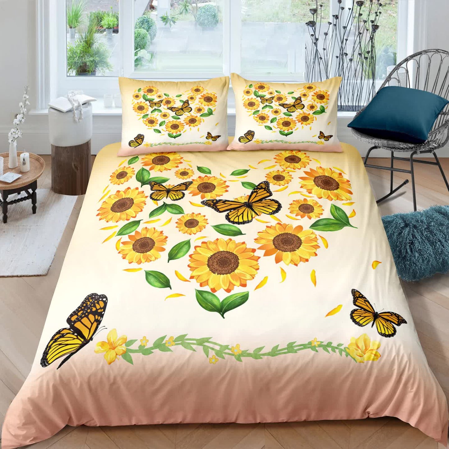 Airy Loft butterfly floral 3‑Piece Comforter Bundle – Relaxed - Image 5