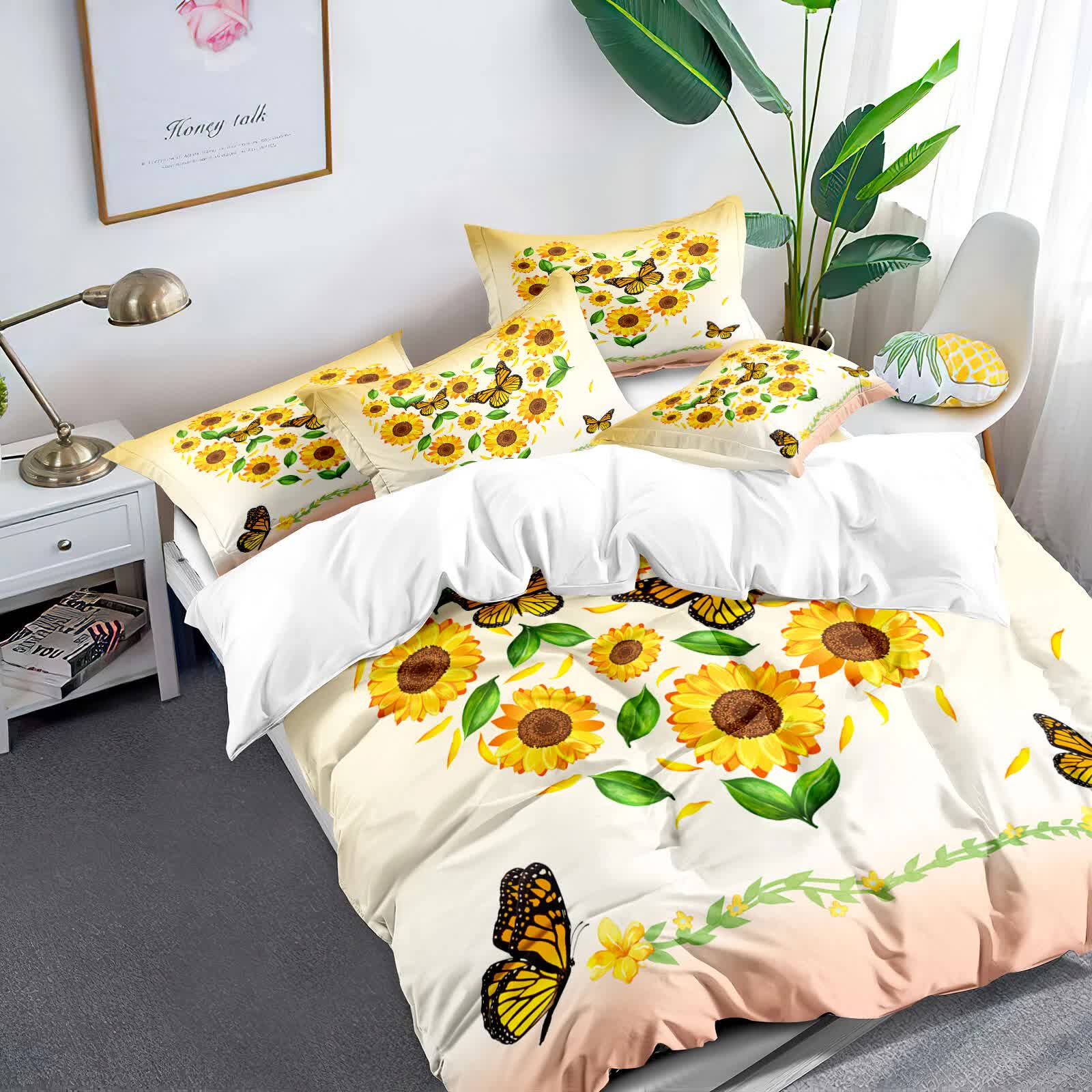 Airy Loft butterfly floral 3‑Piece Comforter Bundle – Relaxed - Image 8
