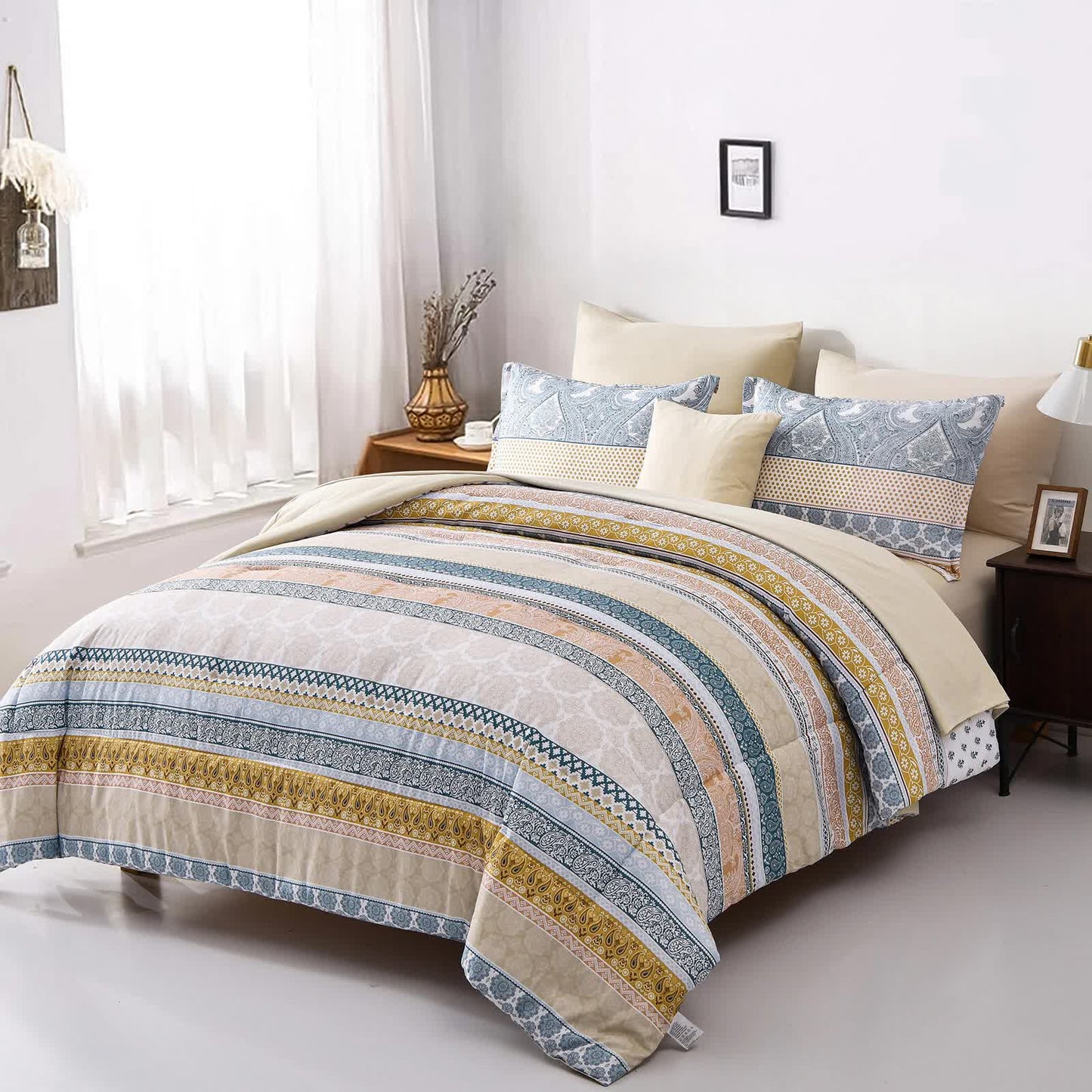 Luxe Loft Boho Quilted Comforter & Shams – Trending 3‑Piece Set - Image 3