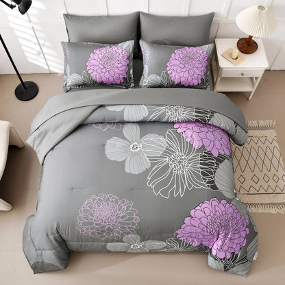 Cloud Nine grey purple Bedding – 3‑Piece Comforter Set for Everyday Chill - Image 2