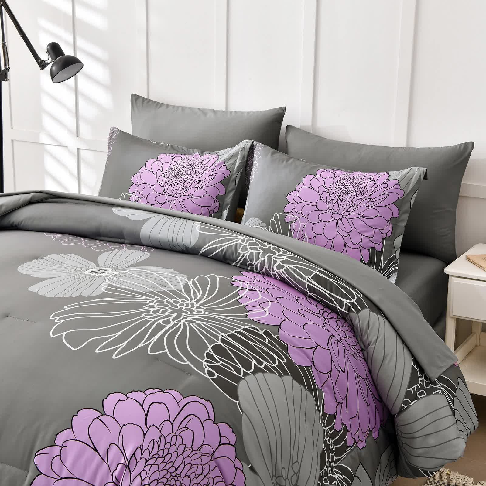 Cloud Nine grey purple Bedding – 3‑Piece Comforter Set for Everyday Chill - Image 4
