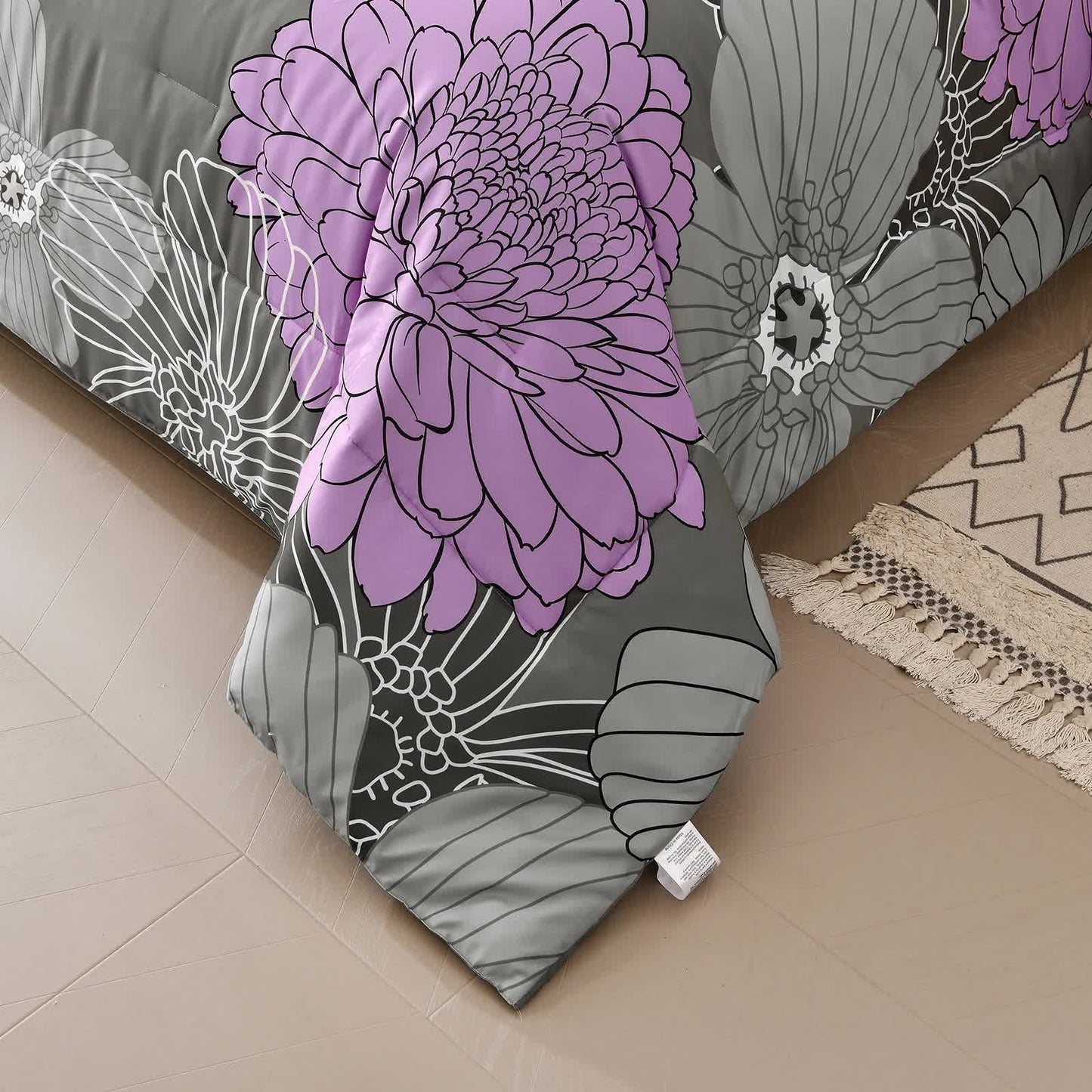 Cloud Nine grey purple Bedding – 3‑Piece Comforter Set for Everyday Chill - Image 5