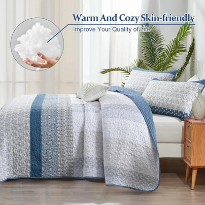 Dazzling Quilted bedspread and pillowcovers set: Add Sparkle to Your Space - Queen size - Image 4